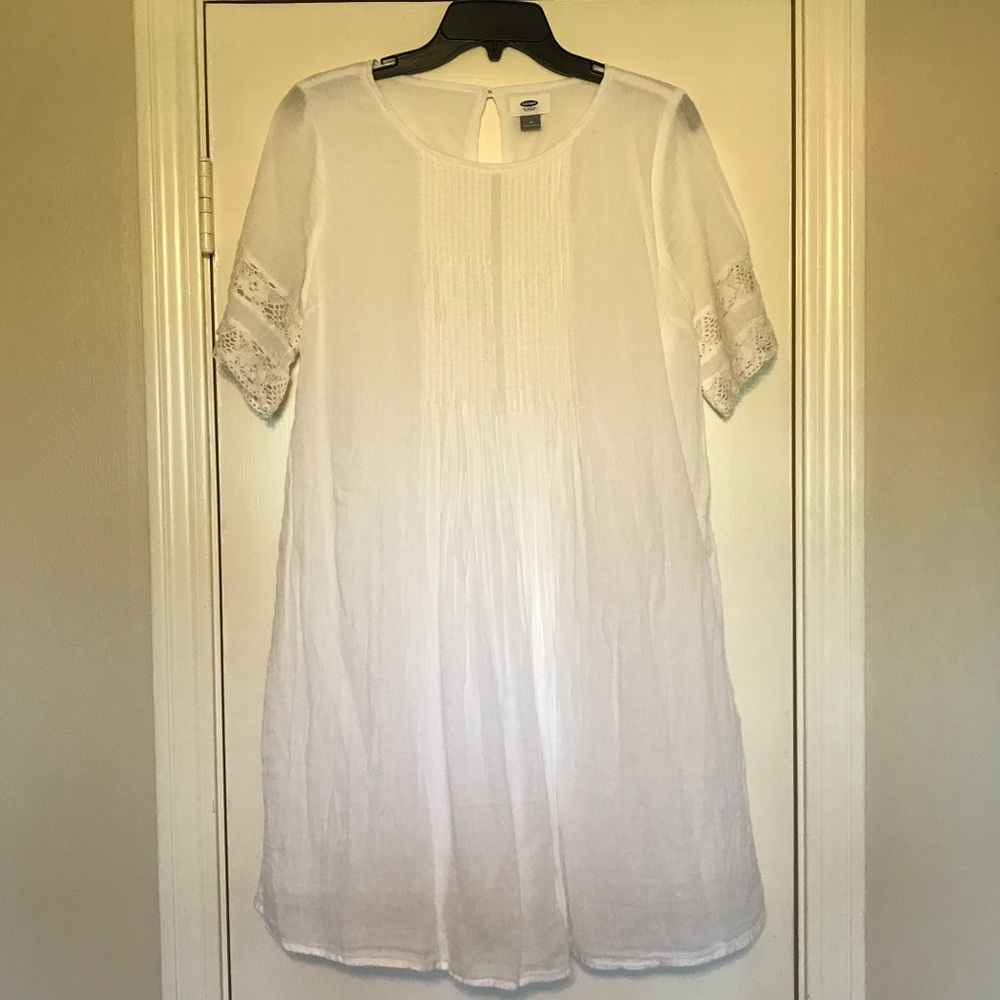 White Linen Shift Dress